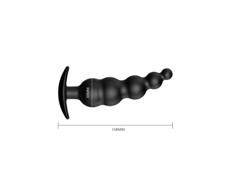 Plug Anal Burbujas Silicona Negro