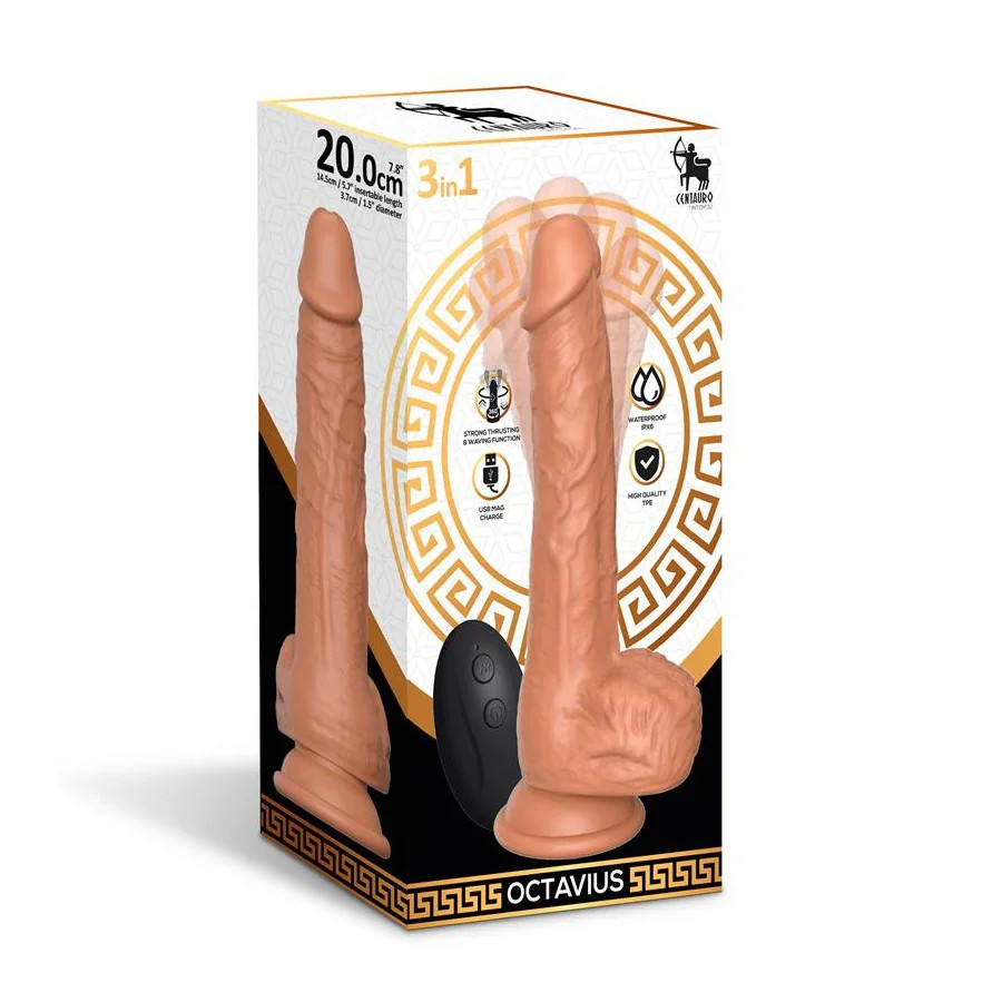 Octavius Dildo con Vibracion Thrusting y Waving 360º 78 20 cm