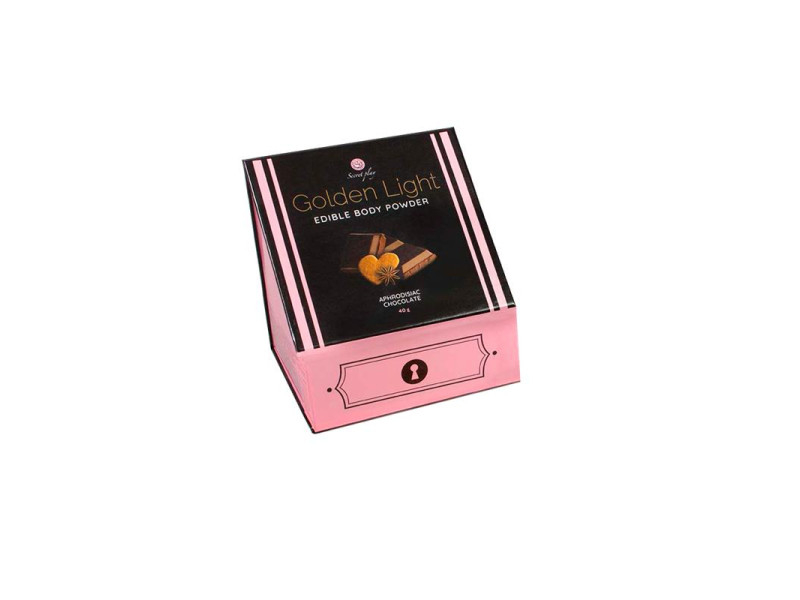 Kit Polvos 100 Comestibles y Plumero Sabor Chocolate Canela y Jengibre