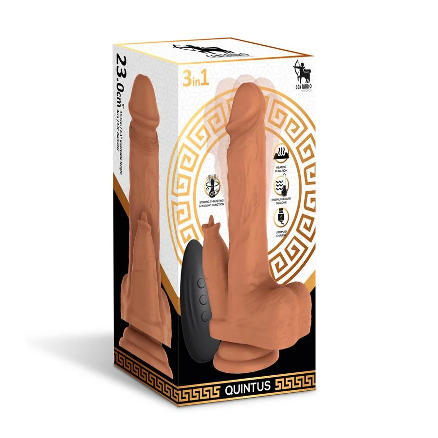 Quintus Dildo con Vibracion Thrusting y Waving 360º 9 23 cm