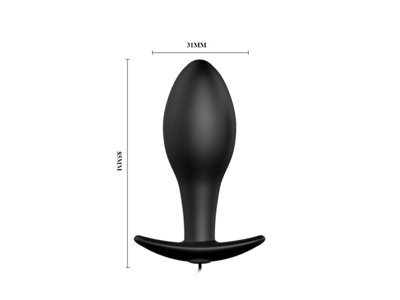 Plug Anal Negro Forma Ancla con Control Remoto