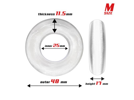 Set 3 Anillo para el Pene Flexible Transparentes