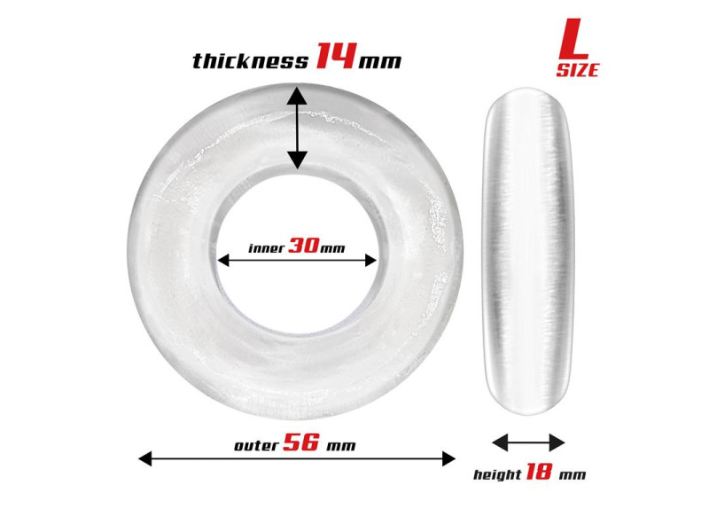 Set 3 Anillo para el Pene Flexible Transparentes