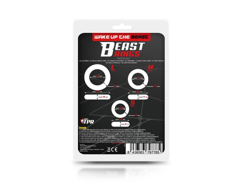 Set 3 Anillo para el Pene Flexible Transparentes