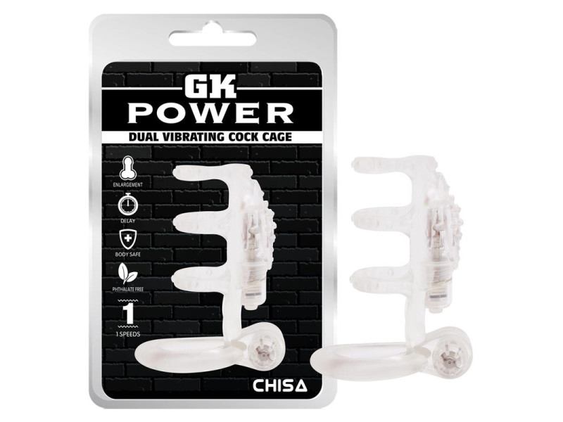 Funda para el Pene Dual Vibrating Cock Cage Funda para el Pene Dual Vibrating Cock Cage