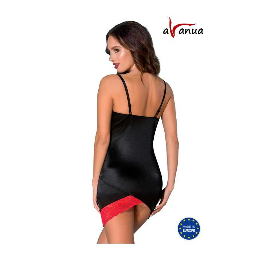 ODINA Chemise Negro Rojo