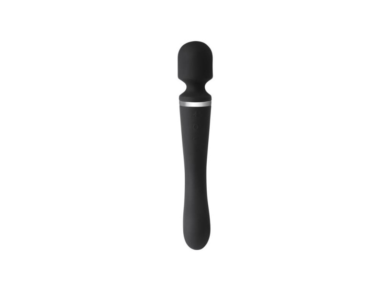 Masajeador 2 en 1 Silicona Negro