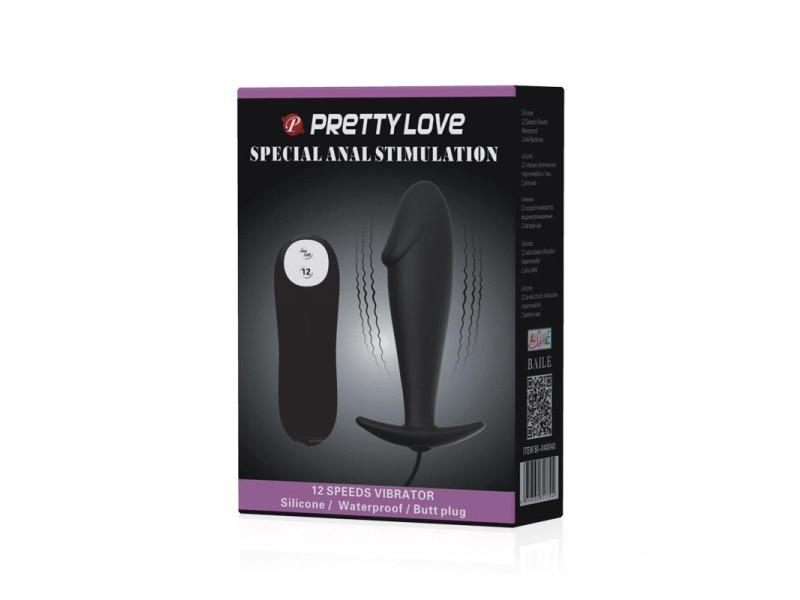 Plug Anal Negro con Mando