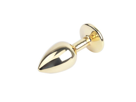 Plug Anal Dorado con Gema Azul Plug Anal Dorado con Gema Azul