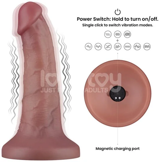 Dildo Dual Layer con Vibracion 6