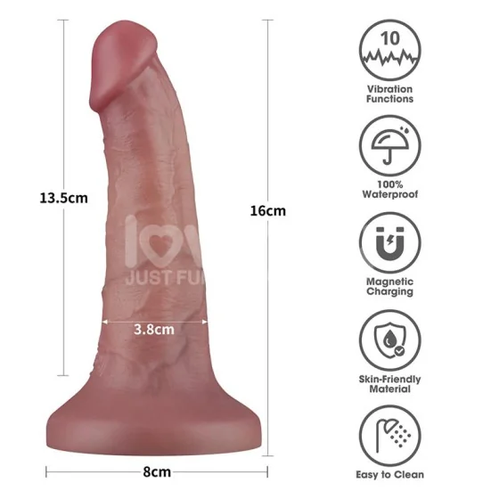 Dildo Dual Layer con Vibracion 6