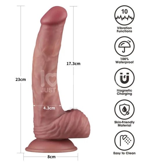 Dildo Dual Density con Vibracion 9
