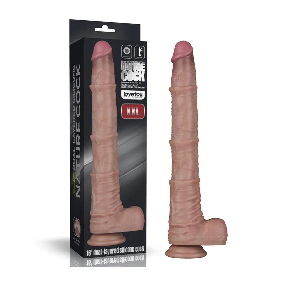 Dildo Dual Layered Articulable XXL 16 Dildo Dual Layered Articulable XXL 16