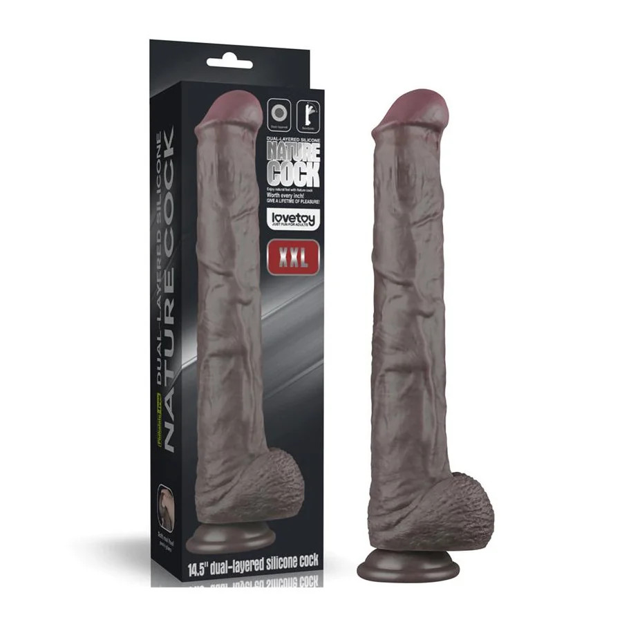 Dildo Dual Layered Articulable XXL 145 Dildo Dual Layered Articulable XXL 145