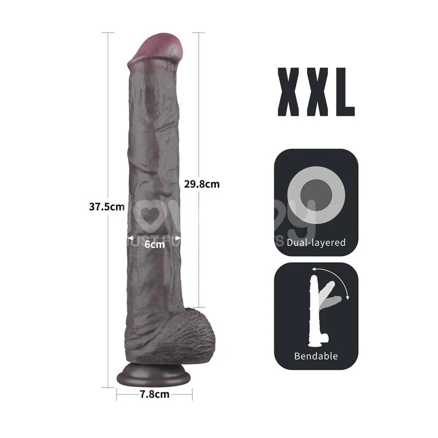 Dildo Dual Layered Articulable XXL 145