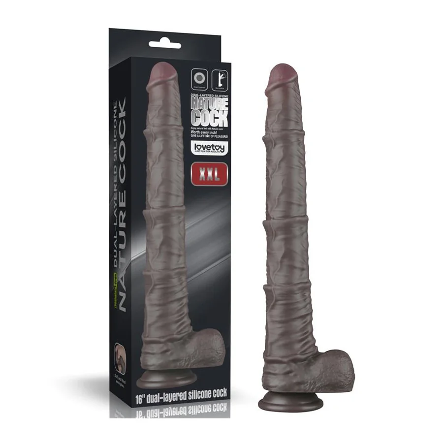 Dildo Dual Layered Articulable XXL 16 Dildo Dual Layered Articulable XXL 16