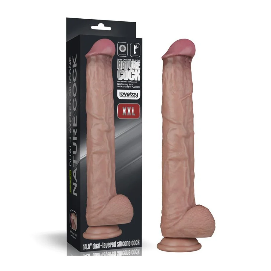 Dildo Dual Layer Articulable XXL 145 Dildo Dual Layer Articulable XXL 145
