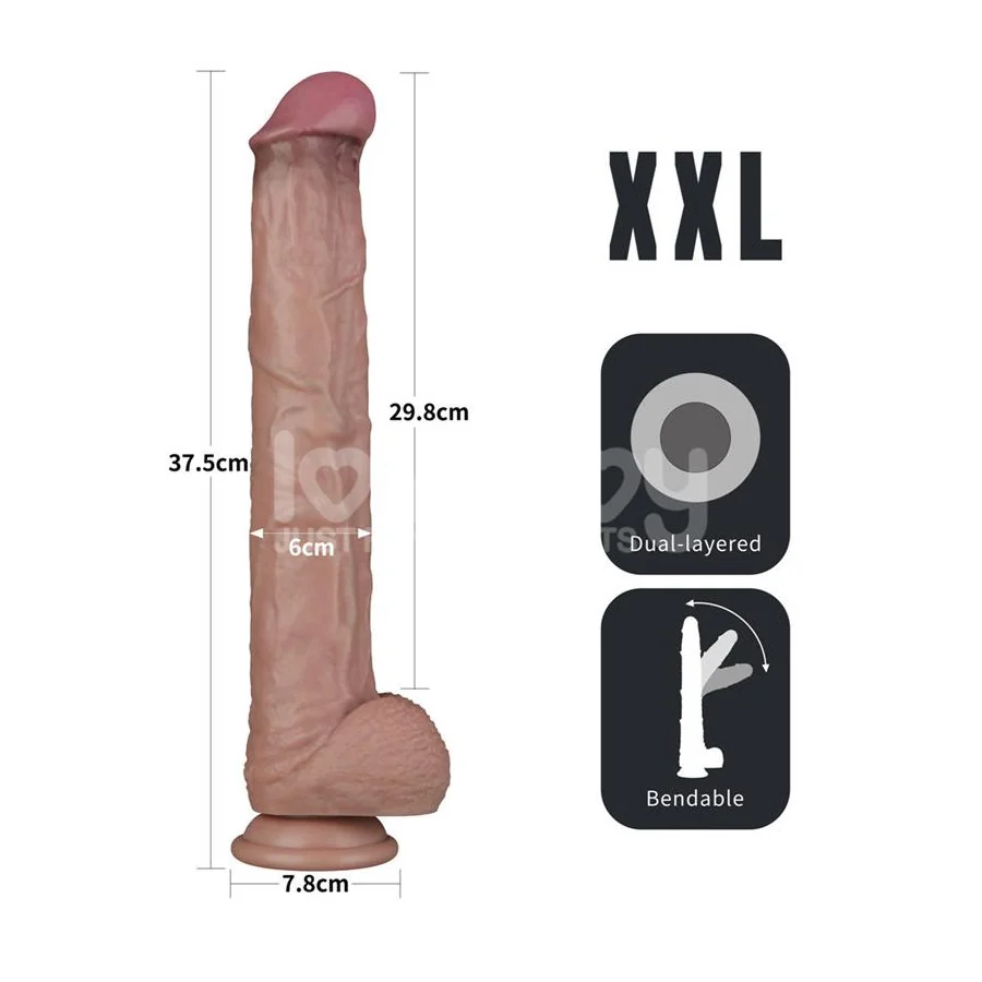 Dildo Dual Layer Articulable XXL 145