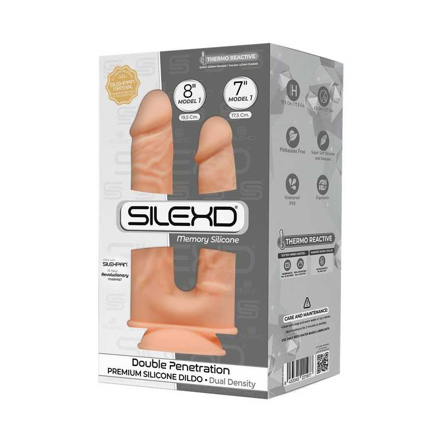 Dildo Doble Dual Density Double Penetrant Natural