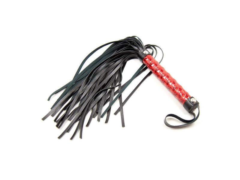 Flogger Patron de Diamante y Mango de Metal 39 cm Rojo Flogger Patron de Diamante y Mango de Metal 39 cm Rojo
