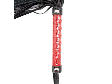 Flogger Patron de Diamante y Mango de Metal 39 cm Rojo Flogger Patron de Diamante y Mango de Metal 39 cm Rojo