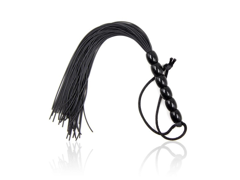 Flogger de Silicona con Mango con 6 Bolas 26 cm Negro Flogger de Silicona con Mango con 6 Bolas 26 cm Negro
