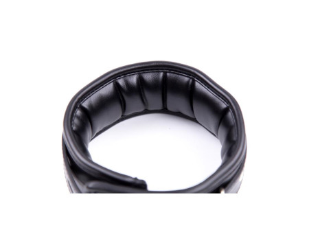 Collar con Correa de Metal e Interior Acolchado Negro