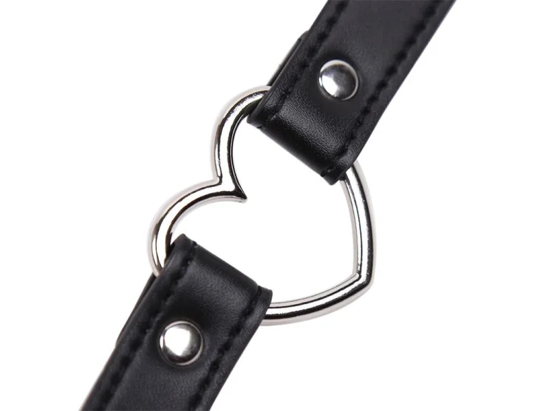 Collar con Aro en Forma de Corazon Ajustable 415 cm Negro