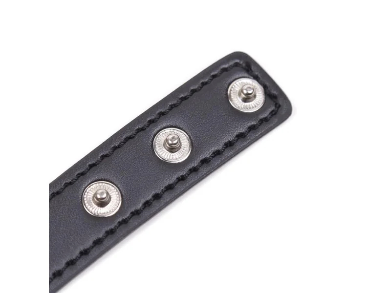 Collar con Aro en Forma de Corazon Ajustable 415 cm Negro