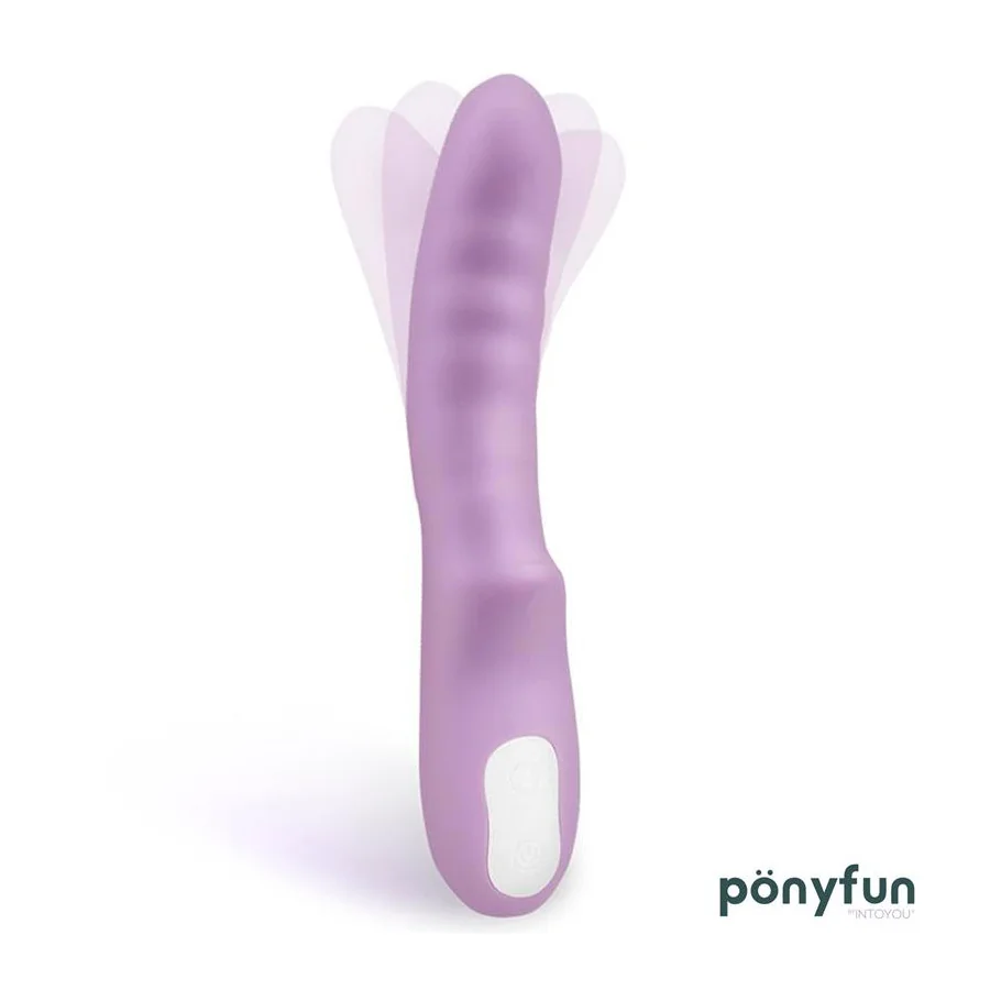 Brightpurple Vibrador y Rotador Doble Motor 360º USB Silicona