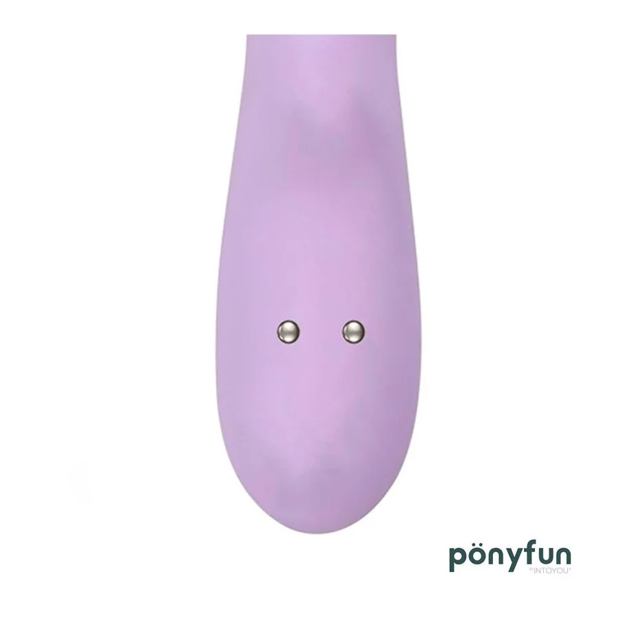 Brightpurple Vibrador y Rotador Doble Motor 360º USB Silicona