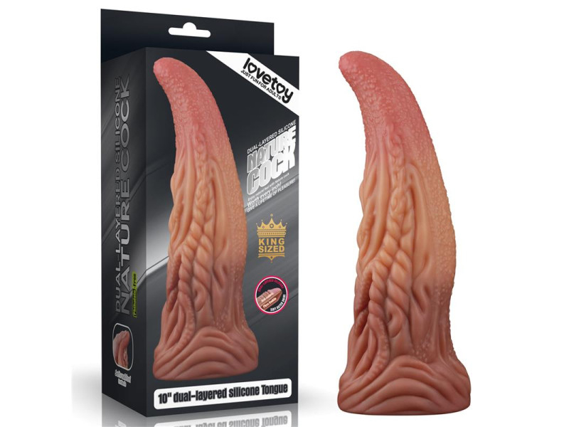 Dildo Tongue 10 Dual Layer
