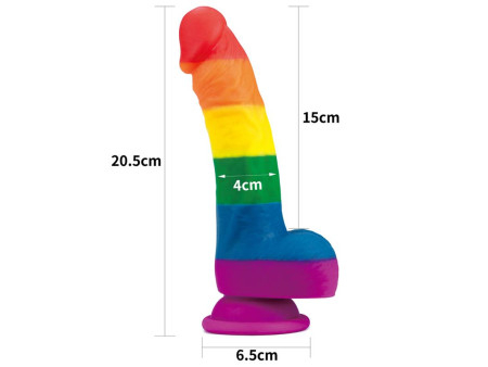 Dildo Prider 8 Silicona Liquida LGBT