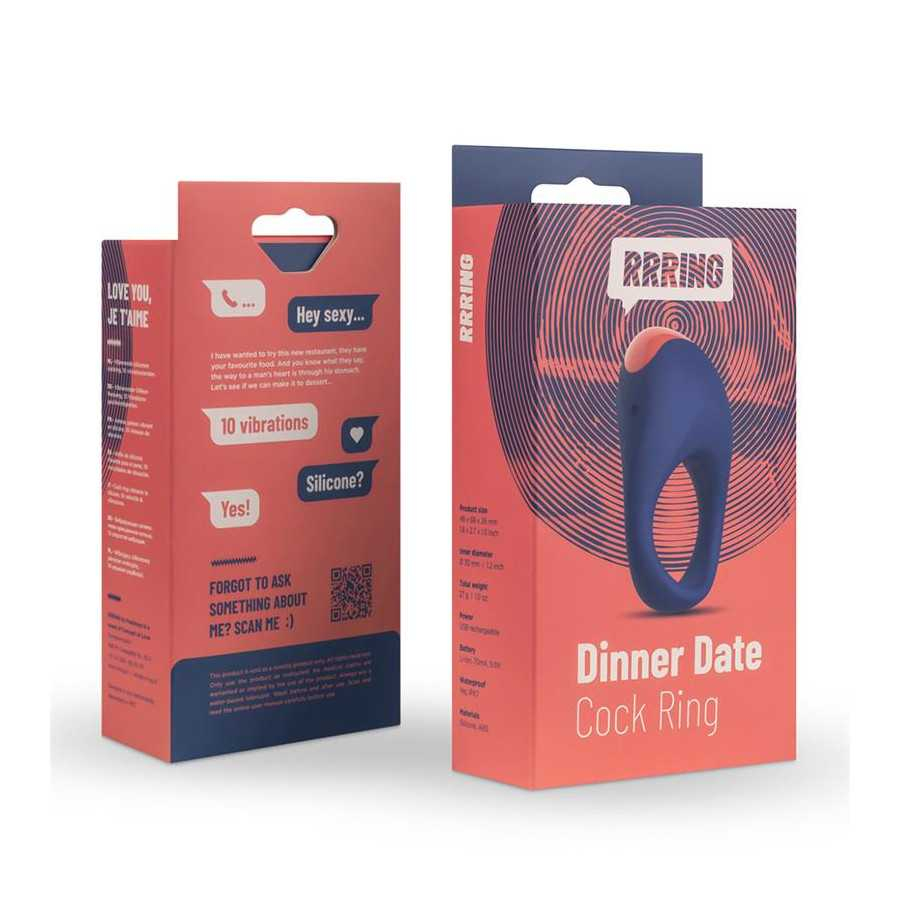 Rring Dinner Date Anillo para el Pene con Vibracion USB Silicona