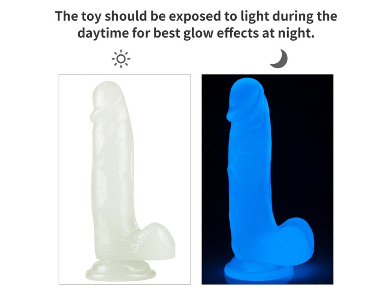 Dildo Lumino 75 Luz Azul