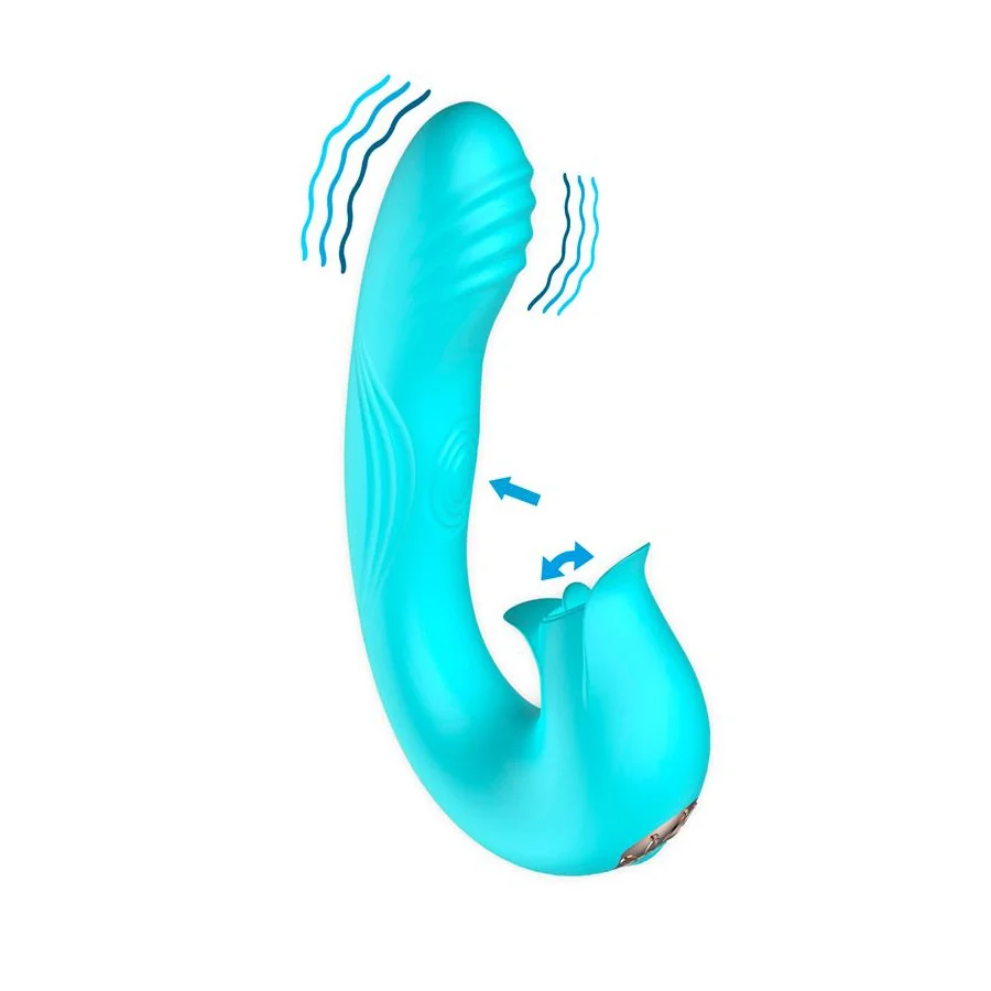 Hydra Vibrador con Pulsacion y Lengua Estimuladora de Clitoris 3 Motores USB