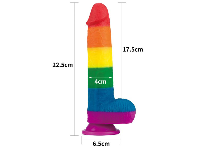 Dildo Prider 9 Silicona Liquida LGBT