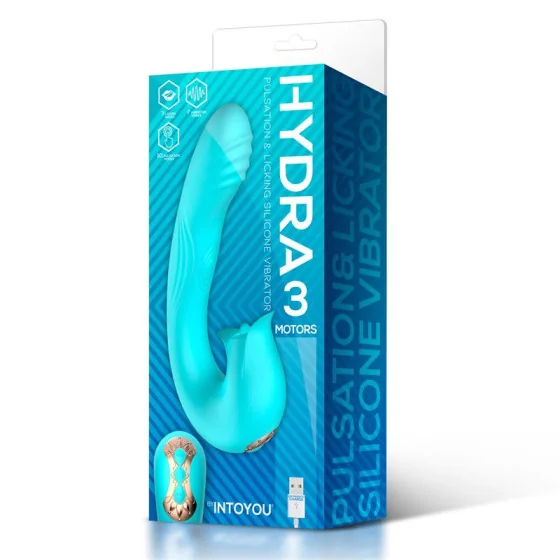 Hydra Vibrador con Pulsacion y Lengua Estimuladora de Clitoris 3 Motores USB