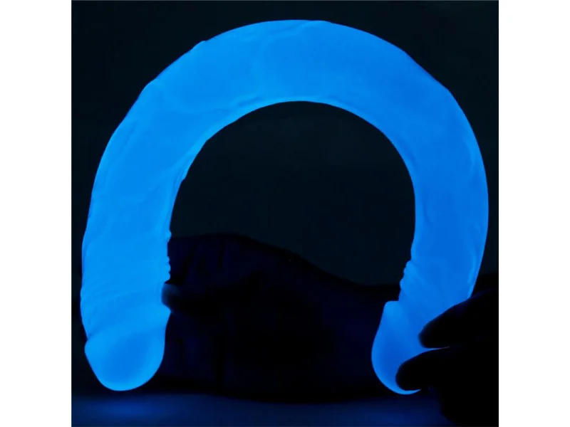 Dildo Doble Lumino 145 Luz Azul