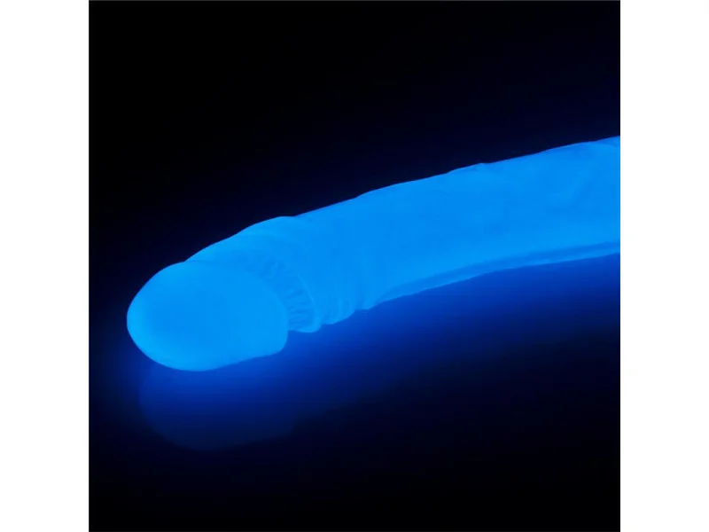Dildo Doble Lumino 145 Luz Azul