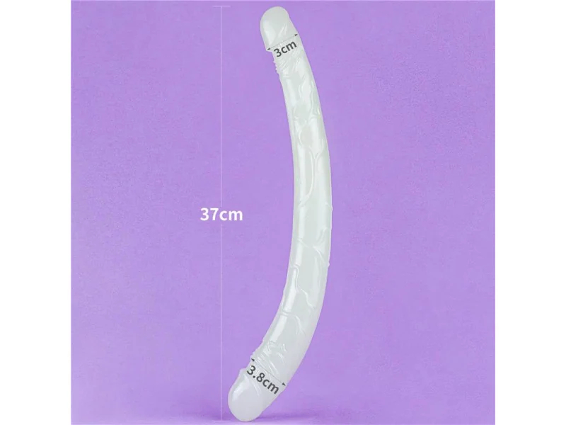 Dildo Doble Lumino 145 Luz Azul