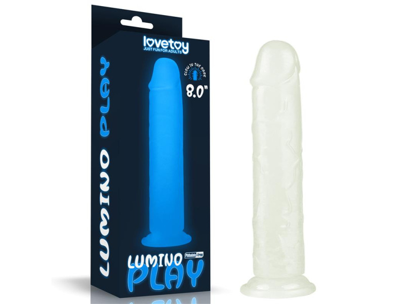 Dildo Lumino 8 Luz Azul