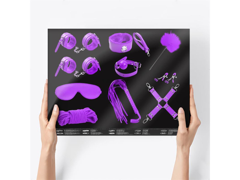 Set Bondage de 10 Piezas Purpura Set Bondage de 10 Piezas Purpura