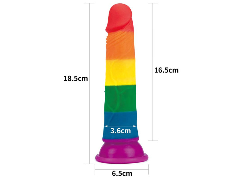Dildo Prider 7 Silicona Liquida LGBT