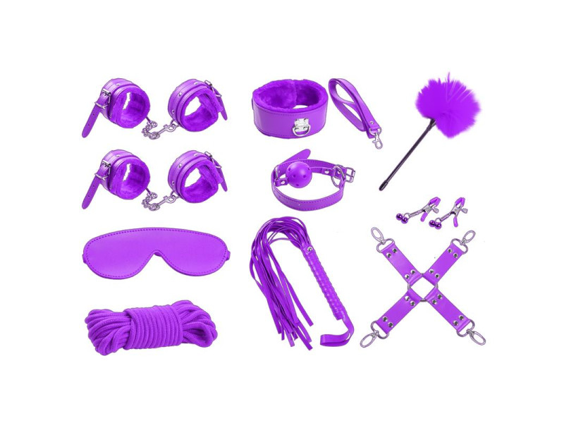 Set Bondage de 10 Piezas Purpura