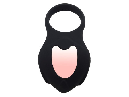Darkblack Anillo Vibrador con Led Control Remoto USB Silicona