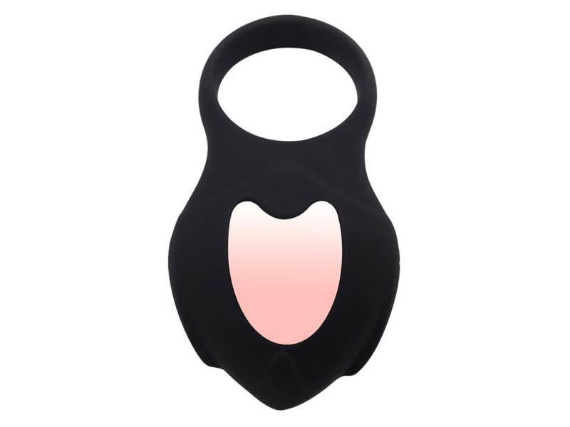 Darkblack Anillo Vibrador con Led Control Remoto USB Silicona
