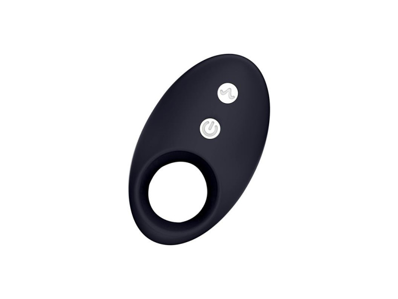 Darkblack Anillo Vibrador con Led Control Remoto USB Silicona