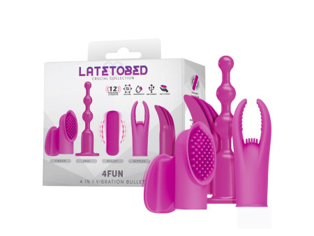 4Fun Bala Vibrador y 4 Fundas USB Impermeable Silicona
