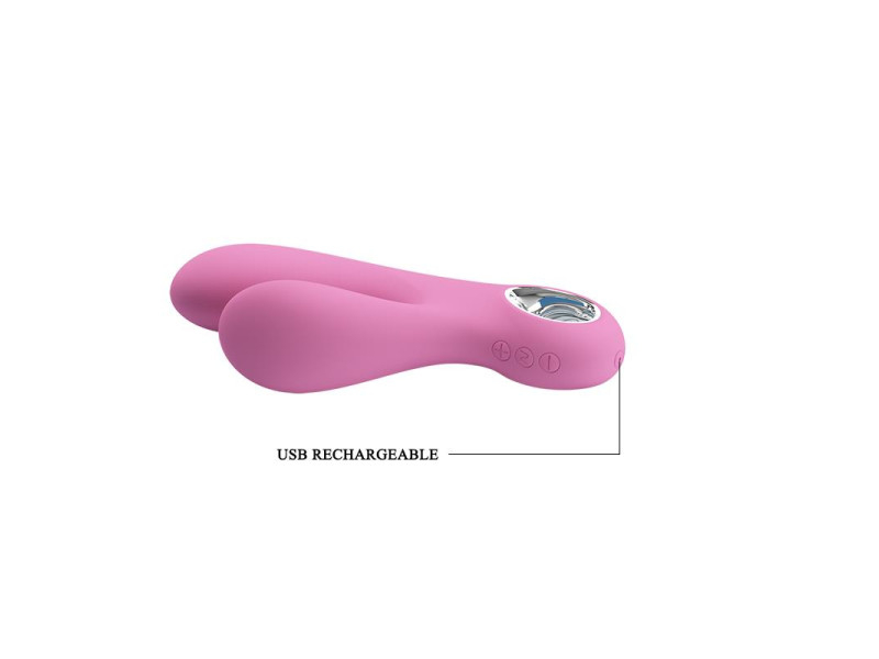 Vibrador Canrol USB Silicona Rosa Suave